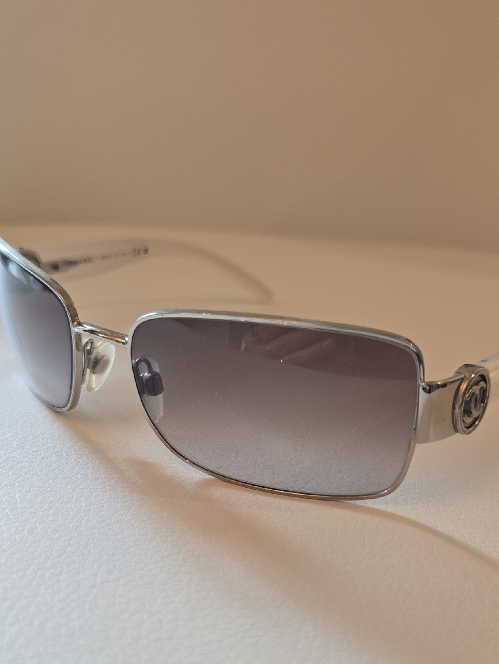 CHANEL Silver Frame Gray Gradient Lens Women's Sunglasses